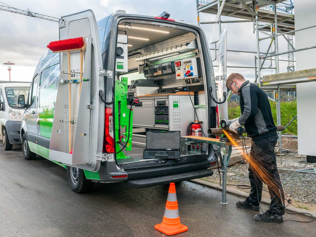 עם מערכת הארגון לרכב bott vario3, תוכלו ליהנות מניידות וגמישות גם באתר הבנייה.